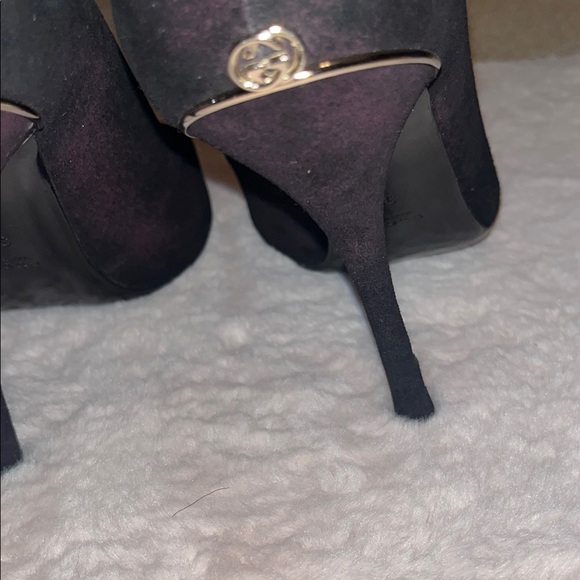 Gucci Black and Purple Suede Heels - Picture 9 of 12